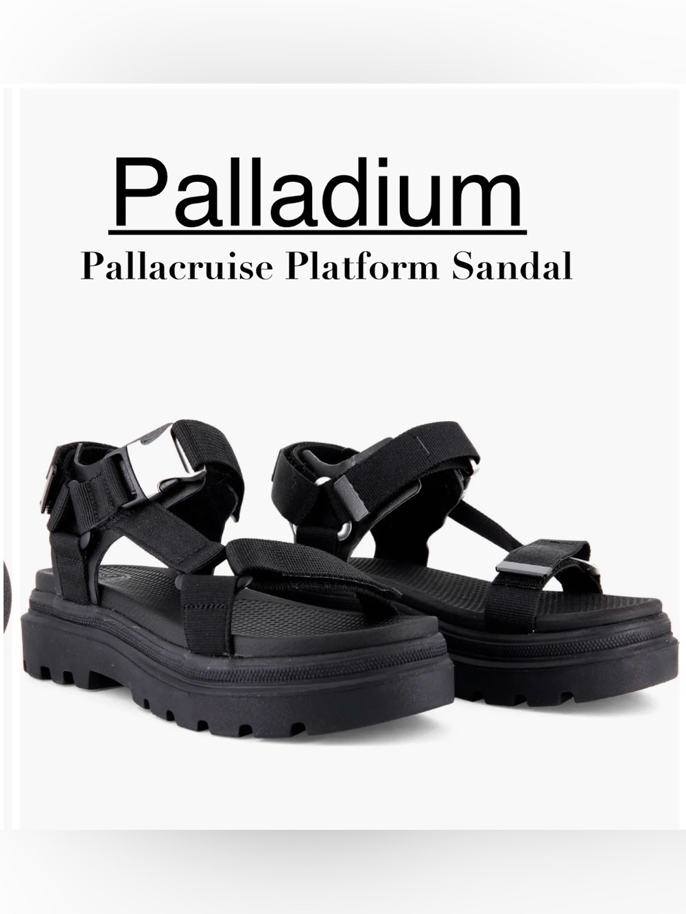 Palladium Women’s Pallacruise Platform Sandal
Black, Size: 7, NWT